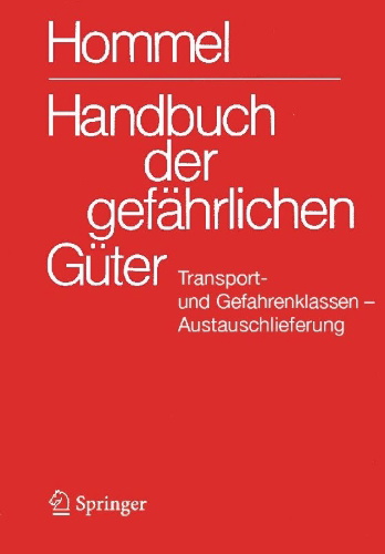 Buchcover und Innenansicht für das Buch: Handbuch der gefährlichen Güter. Transport- und Gefahrenklassen Neu. Austauschlieferung, Dezember 2024