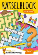 Buchcover und Innenansicht für das Buch: Rätselblock ab 5 Jahre, Band 1, A5-Block