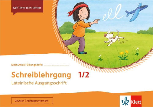 Buchcover und Innenansicht für das Buch: Schreiblehrgang in Lateinischer Ausgangsschrift 1/2. Übungsheft Klasse 1/2