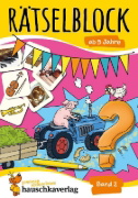 Buchcover und Innenansicht für das Buch: Rätselblock ab 5 Jahre, Band 2, A5-Block