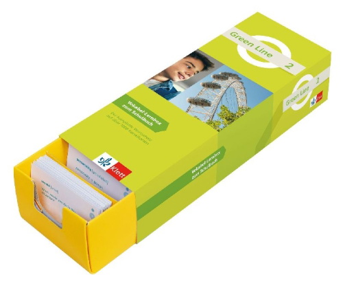 Buchcover und Innenansicht für das Buch: Green Line 2 (ab 2021) Klasse 6 Vokabel-Lernbox zum Schulbuch