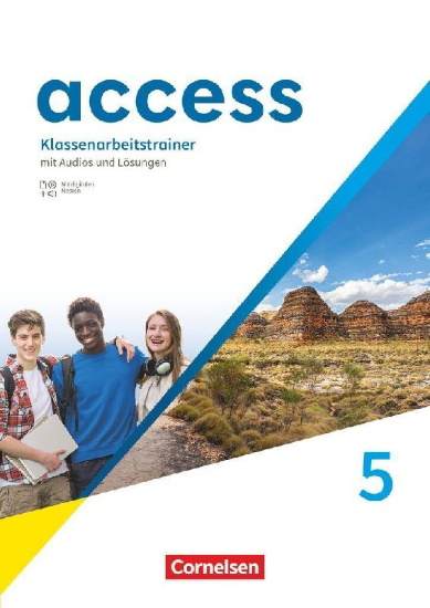Buchcover und Innenansicht für das Buch: Access Band 5: 9. Schuljahr - Allgemeine Ausgabe 2022 - Klassenarbeitstrainer mit Audios und Lösungen