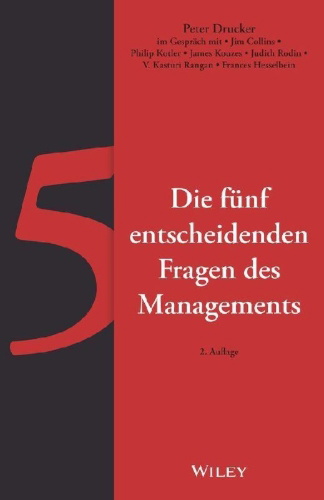 Buchcover und Innenansicht für das Buch: Die fünf entscheidenden Fragen des Managements