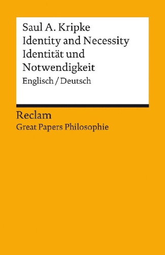 Buchcover und Innenansicht für das Buch: Identity and Necessity / Identität und Notwendigkeit