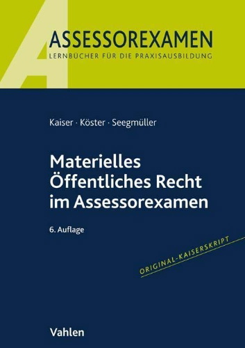 Buchcover und Innenansicht für das Buch: Materielles Öffentliches Recht im Assessorexamen