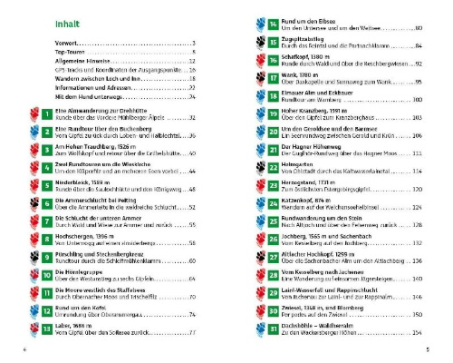 Buchcover und Innenansicht für das Buch: ROTHER Wanderbuch Wandern mit Hund Bayerische Alpen