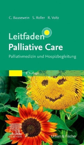 Buchcover und Innenansicht für das Buch: Leitfaden Palliative Care