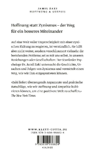 Buchcover und Innenansicht für das Buch: Hope for Cynics. The Surprising Science of Human Goodness