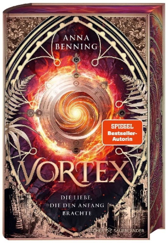 Buchcover und Innenansicht für das Buch: Vortex - Die Liebe, die den Anfang brachte Schmuckausgabe