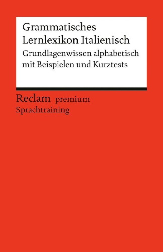 Buchcover und Innenansicht für das Buch: Grammatisches Lernlexikon Italienisch