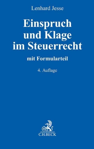 Buchcover und Innenansicht für das Buch: Einspruch und Klage im Steuerrecht