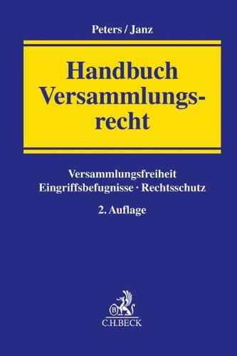 Buchcover und Innenansicht für das Buch: Handbuch Versammlungsrecht
