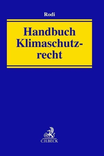 Buchcover und Innenansicht für das Buch: Handbuch Klimaschutzrecht