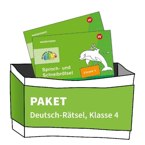 Buchcover und Innenansicht für das Buch: DIE BUNTE REIHE - Deutsch. Paket Rätsel 4 (2 Hefte)