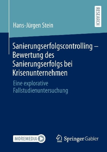 Buchcover und Innenansicht für das Buch: Sanierungserfolgscontrolling - Bewertung des Sanierungserfolgs bei Krisenunternehmen