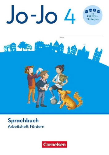 Buchcover und Innenansicht für das Buch: Jo-Jo Sprachbuch 4. Schuljahr - Allgemeine Ausgabe 2024 - Arbeitsheft Fördern