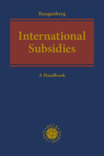 Buchcover und Innenansicht für das Buch: International Subsidies