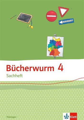 Buchcover und Innenansicht für das Buch: Bücherwurm Sachheft. Arbeitsheft 4. Schuljahr für Thüringen