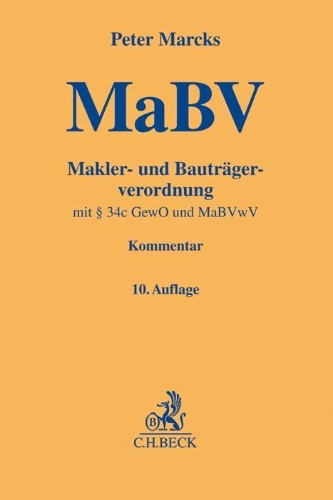 Buchcover und Innenansicht für das Buch: Makler- und Bauträgerverordnung