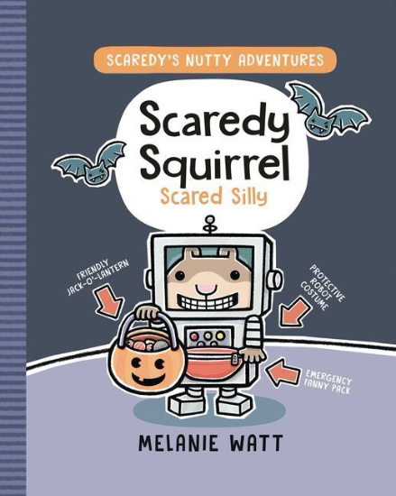 Buchcover und Innenansicht für das Buch: Scaredy Squirrel Scared Silly