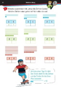 Buchcover und Innenansicht für das Buch: Die drei ??? Kids: Mein Übungsheft Mathe 2. Klasse - Rechnen bis 100