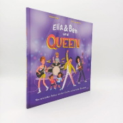 Buchcover und Innenansicht für das Buch: Ella & Ben und Queen - Von verrückten Radios, schrillen Outfits und absoluten Champions