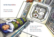 Buchcover und Innenansicht für das Buch: Leselöwen Lesetraining 1. Klasse - Alarm auf der Weltraumstation