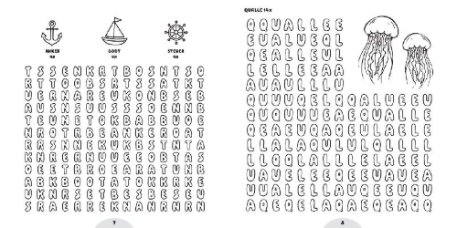 Buchcover und Innenansicht für das Buch: Cozy Word Search Holiday Vibes