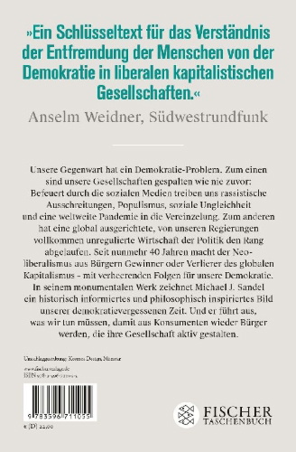 Buchcover und Innenansicht für das Buch: Democracy's Discontent. A New Edition for Our Perilous Times