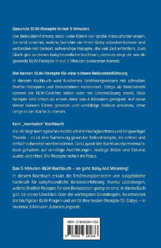 Buchcover und Innenansicht für das Buch: 5-Minuten-BLW-Rezepte