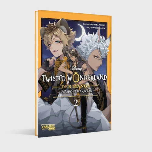 Buchcover und Innenansicht für das Buch: Twisted Wonderland: Der Manga - Episode of Savanaclaw 2