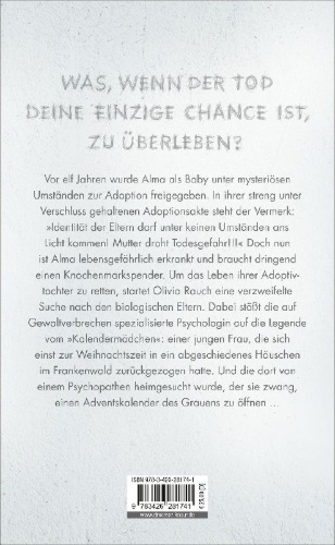 Buchcover und Innenansicht für das Buch: Das Kalendermädchen