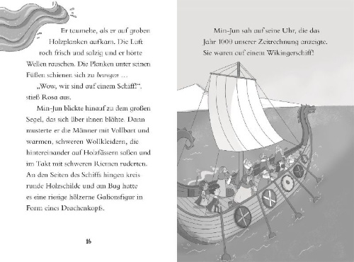 Buchcover und Innenansicht für das Buch: Die Zeit-Agenten 7. Krawall unter Wikingern