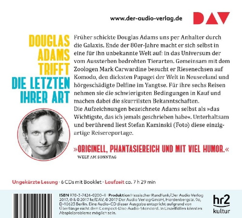 Buchcover und Innenansicht für das Buch: Die Letzten ihrer Art. Eine Reise zu den aussterbenden Tieren unserer Erde