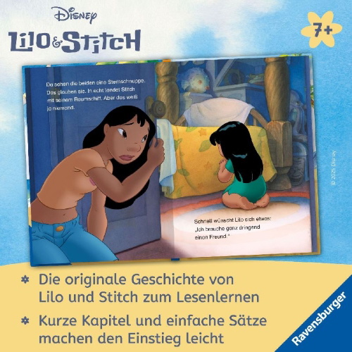Buchcover und Innenansicht für das Buch: Disney Stitch - Lilo und Stitch: Das Erstlesebuch zum Disney-Klassiker