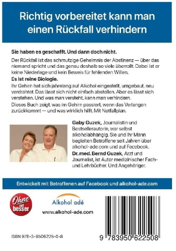Buchcover und Innenansicht für das Buch: Rückfall adé