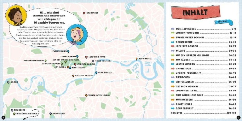 Buchcover und Innenansicht für das Buch: LONELY PLANET Kinderreiseführer Komm mit nach London