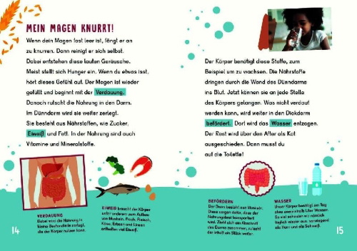 Buchcover und Innenansicht für das Buch: Dein Lesestart - Mein Körper