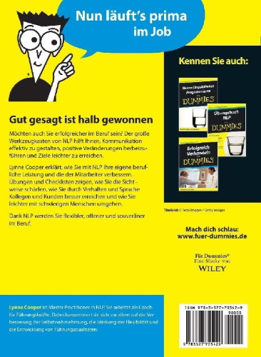Buchcover und Innenansicht für das Buch: NLP im Beruf für Dummies