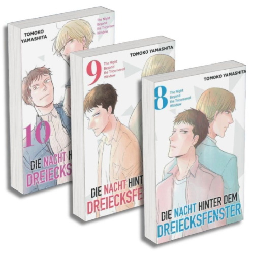 Buchcover und Innenansicht für das Buch: Die Nacht hinter dem Dreiecksfenster - The Night Beyond the Tricornered Window: Manga Pack 3