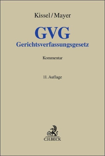 Buchcover und Innenansicht für das Buch: Gerichtsverfassungsgesetz. GVG