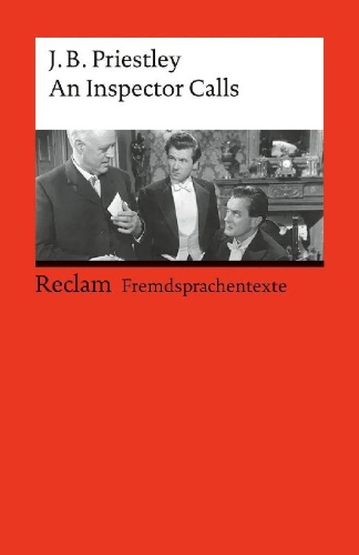 Buchcover und Innenansicht für das Buch: An Inspector Calls