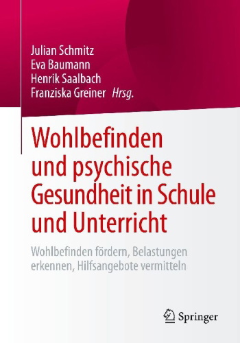 Buchcover und Innenansicht für das Buch: Wohlbefinden und psychische Gesundheit in Schule und Unterricht