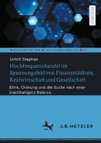 Buchcover und Innenansicht für das Buch: Hochfrequenzhandel im Spannungsfeld von Finanzmärkten, Realwirtschaft und Gesellschaft