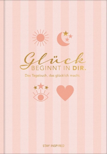 Buchcover und Innenansicht für das Buch: Das Tagebuch das glücklich macht (Special Edition): 6 Minuten am Tag für mehr Glück, Positivität, Dankbarkeit und Erfolg. Dankbarkeitstagebuch zum Ausfüllen für jeden Tag. 6 Minuten Tagebuch für mehr Achtsamkeit. 12 Wochen Tagebuch in rosa