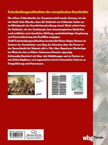 Buchcover und Innenansicht für das Buch: Die größten Schlachten der Geschichte