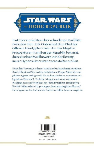 Buchcover und Innenansicht für das Buch: Star Wars: The High Republic - The Quest for Planet X