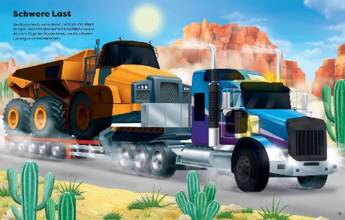 Buchcover und Innenansicht für das Buch: Meine Sticker-Trucks METALLIC