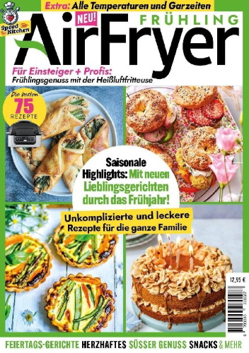 Buchcover und Innenansicht für das Buch: Airfryer Speedkitchen