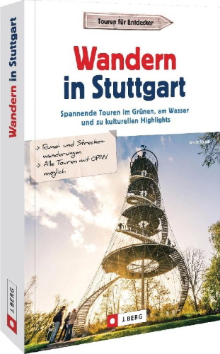 Buchcover und Innenansicht für das Buch: Wandern in Stuttgart